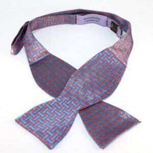 NEW Lanae Joy Silk Adjustable Bow Tie Bowtie / Blue Pink / Privat…